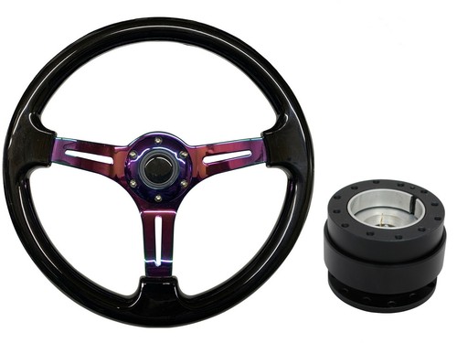 Black neo chrome steering - neo,