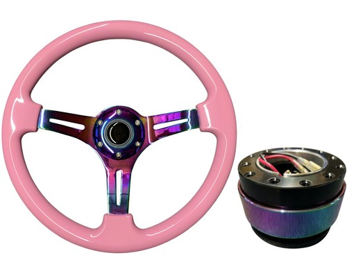 Pink neo chrome steering - pink,