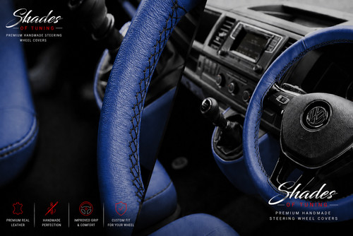 Leather steering wheel cover - wheel,